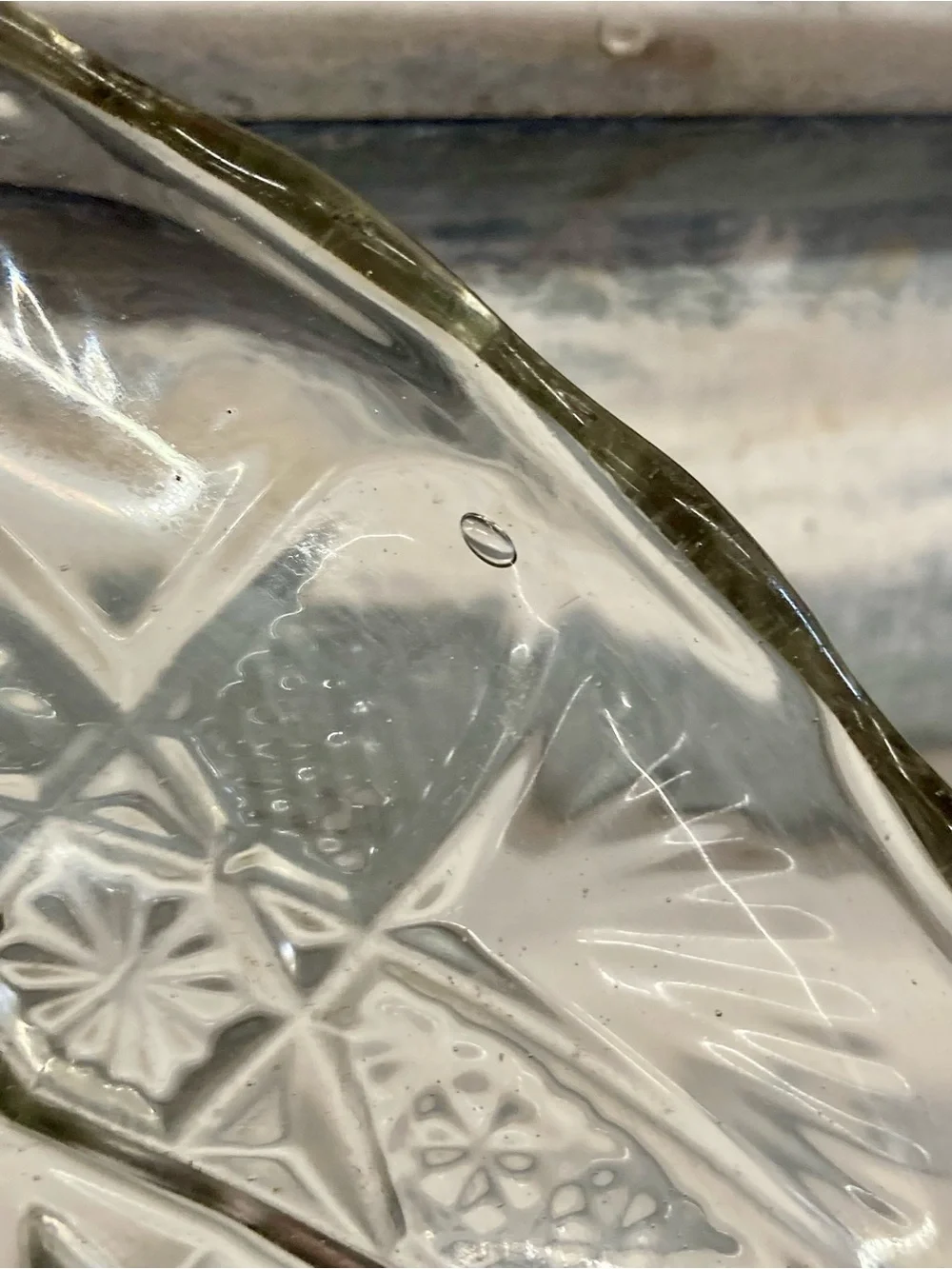 Vintage clear pressed